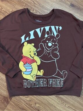 Disney Winnie the Pooh Brown Crewneck Sweatshirt